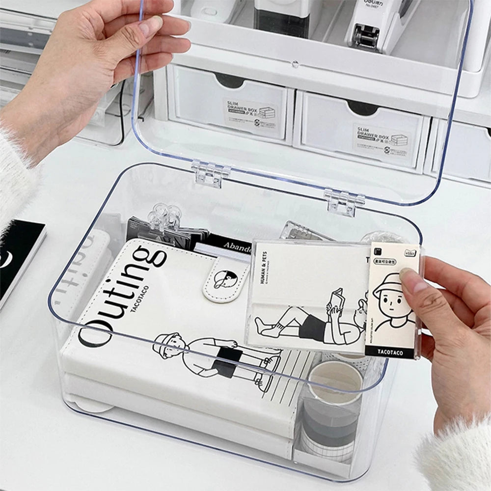 Boîte de Rangement Cosmétiques Acrylique Transparente — Anti-Poussière Grande Capacité