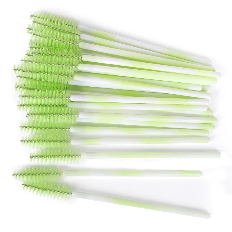 Lot 50/100 Brosses Cils Jetables Arc-en-Ciel – Mascara Wand Applicateur Extension Cils & Sourcils | Outil Maquillage