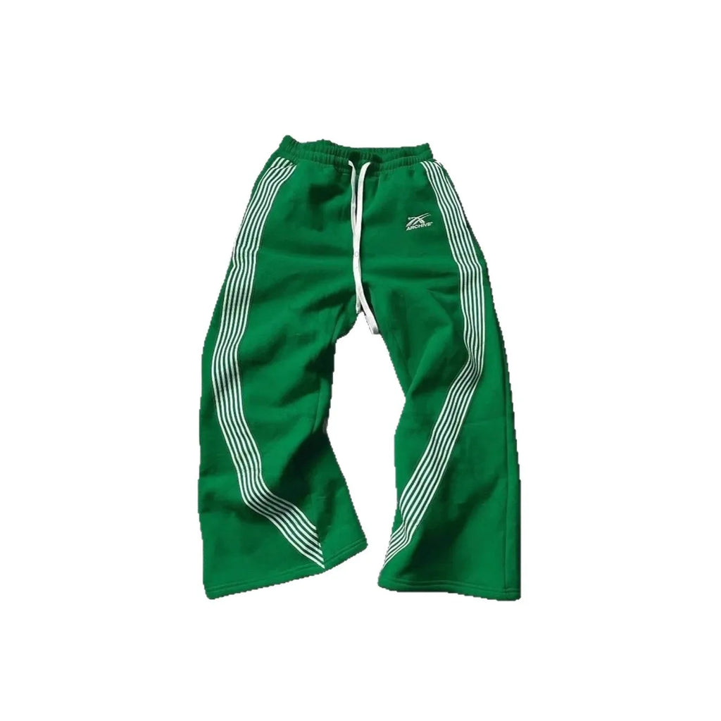 Herren Freizeithose Gestreift Weite Passform Gerade Geschnitten – Elastischer Kordelzug Sport Herbst Winter Streetwear Urban | Herrenmode