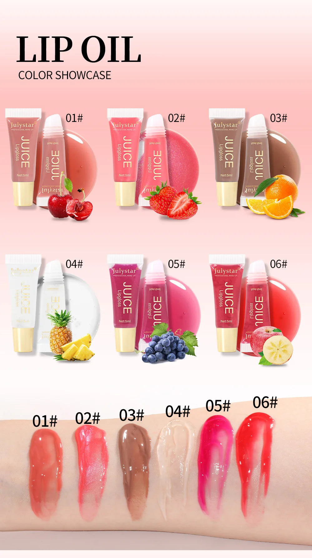 Gloss Lip Oil Nude Brun Repulpant – Hydratant Fruit Transparent | Lèvres Douces & Brillantes
