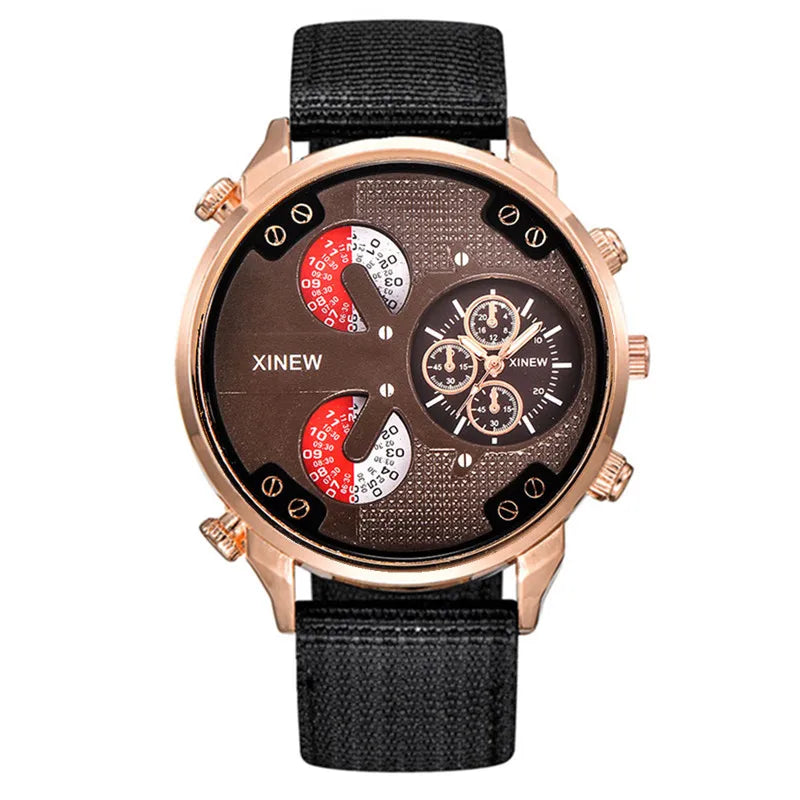 Montre Homme XINEW Quartz Nylon Casual – Fashion Student Sport Tendance Montre Homme
