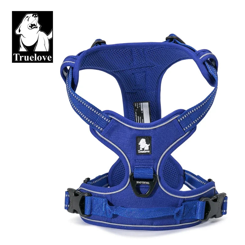 Truelove Harnais Chien Réfléchissant Nylon TLH5651 – Rembourré, Ajustable, Toutes Saisons | Sécurité Voiture & Balade