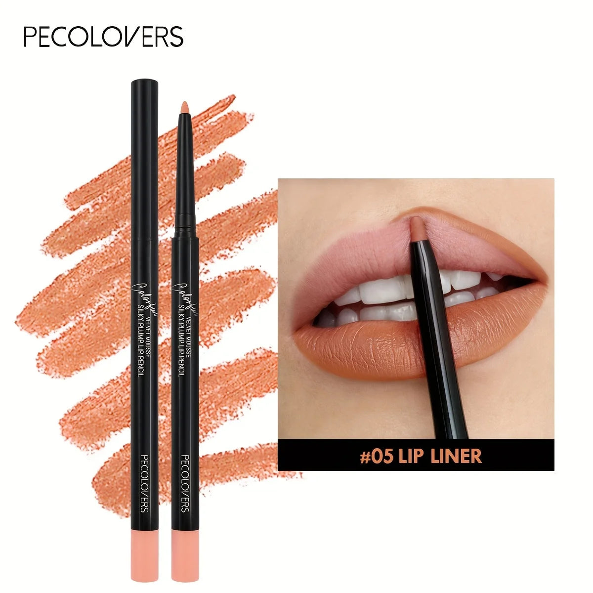 Crayon Lipliner Mat Waterproof – 12 Couleurs Longue Tenue | Contour Lèvres Hydratant