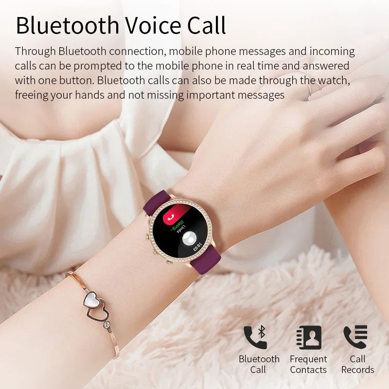 Montre Connectée Femme LIGE 2026 – Appels Bluetooth, Cadran Personnalisable & Suivi Cardio | Étanche Sport & Fitness | Cadeau Femme