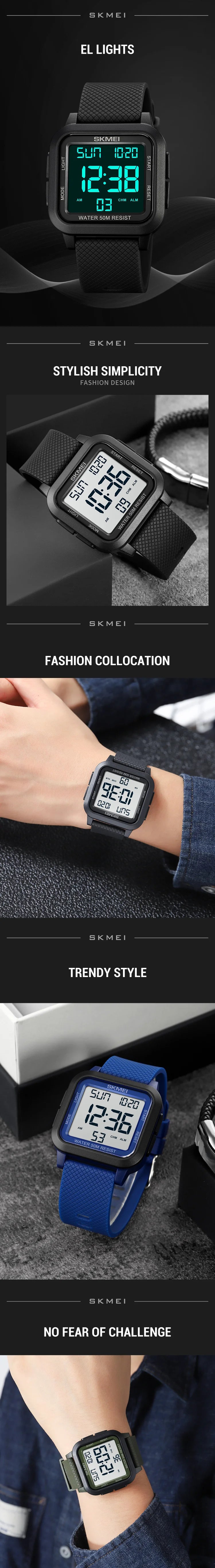 Montre Homme SKMEI 1894 Militaire Sport Luxe – LED Digital Électronique Étanche Reloj