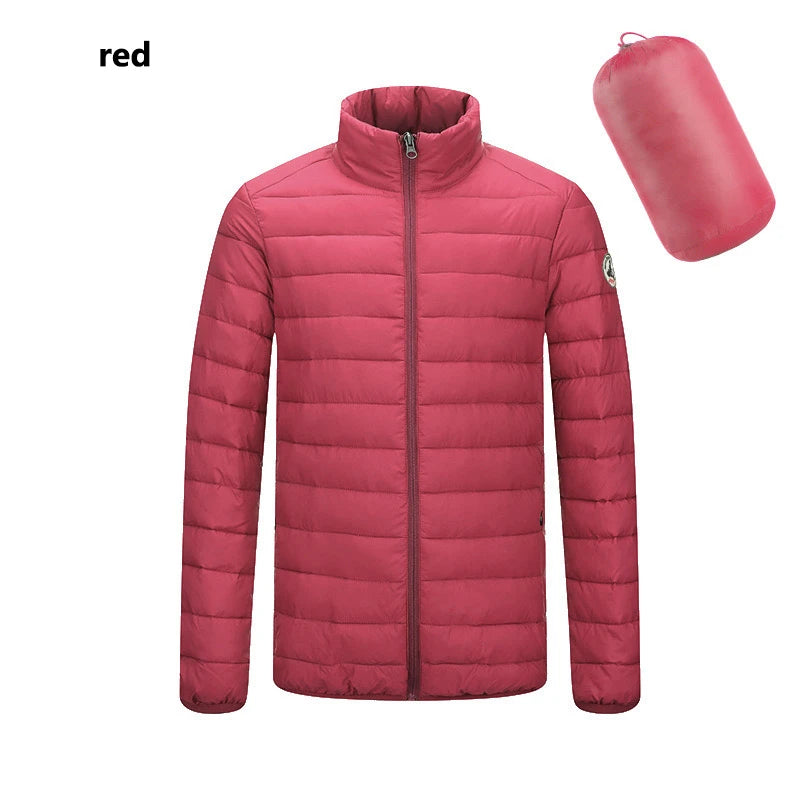 Doudoune Légère Unisexe Manches Longues Zip Broderie Logo Capuche – Coupe-Vent Chaude Printemps Automne Sortie | Mode Homme & Femme Premium