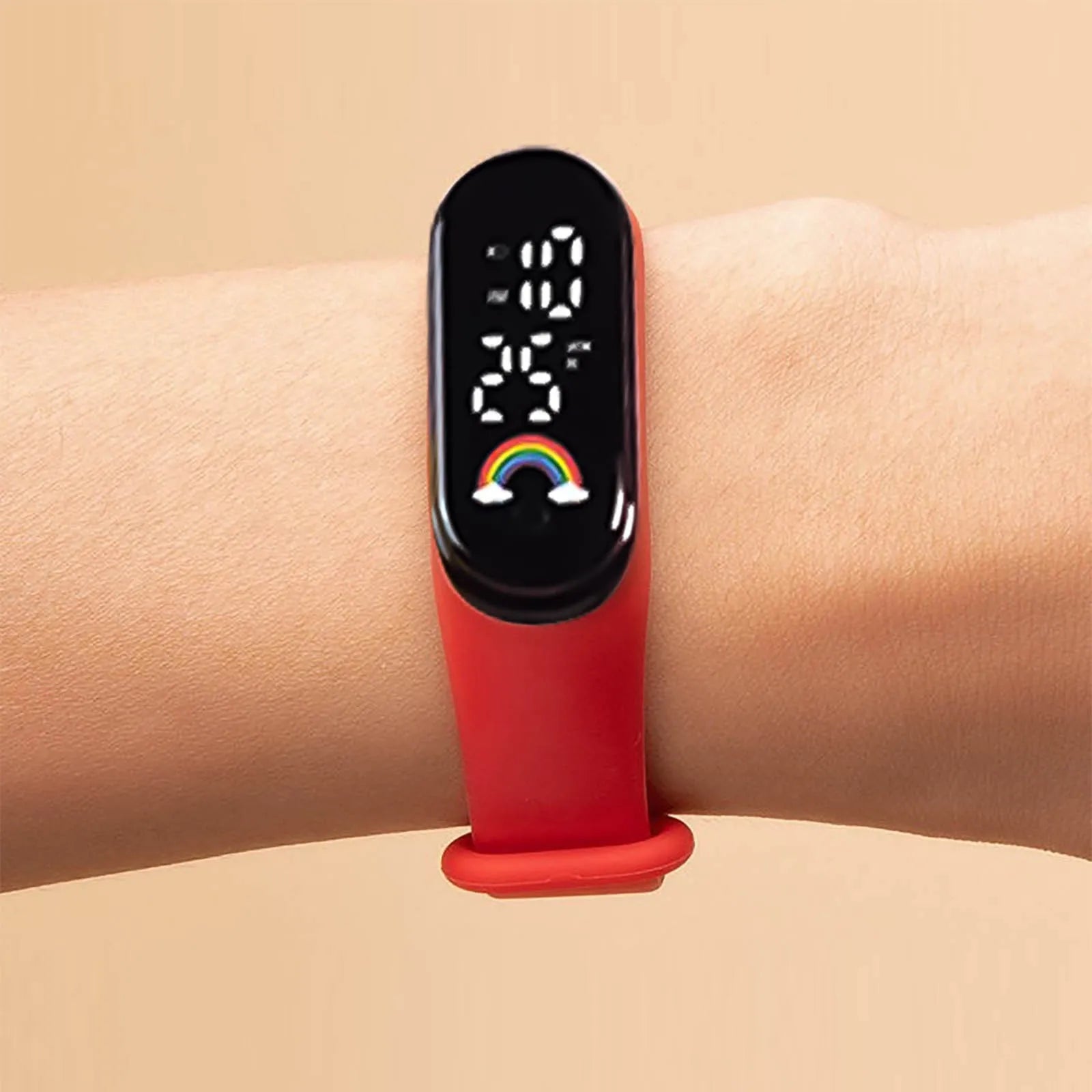Montre Enfant Fille Garçon LED Tactile Sport – Bracelet Électronique Étanche Tendance 2025