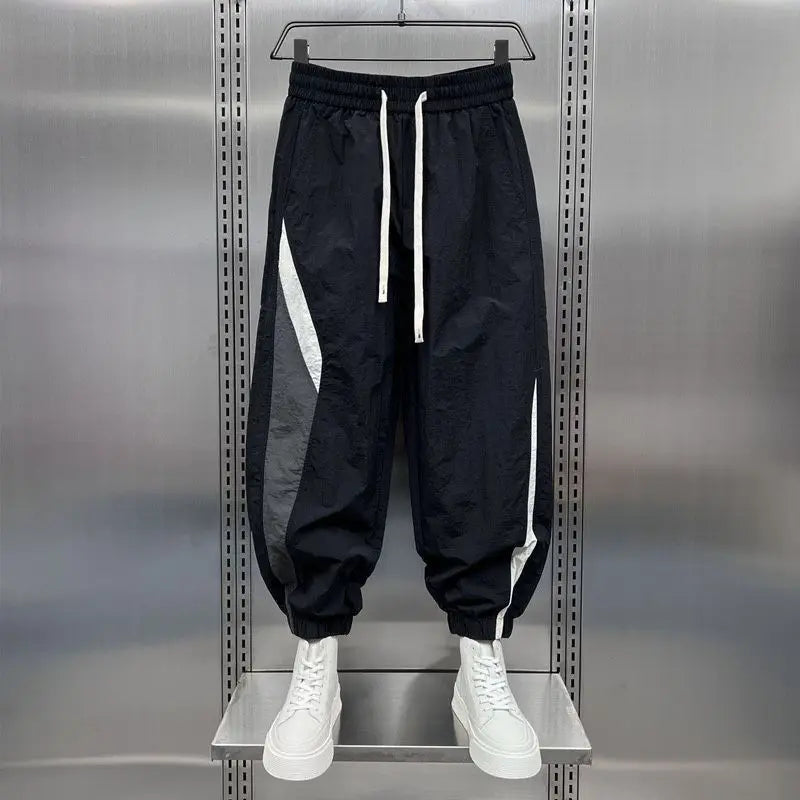 Pantalon Harlan Homme Séchage Rapide Rayé 2024 – Sport Casual Loose Patchwork Été