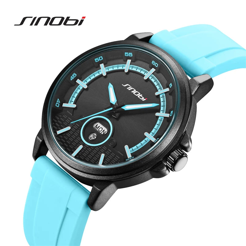 Montre Homme SINOBI Sport Quartz – Calendrier Semaine Fashion Top Brand Cadeau