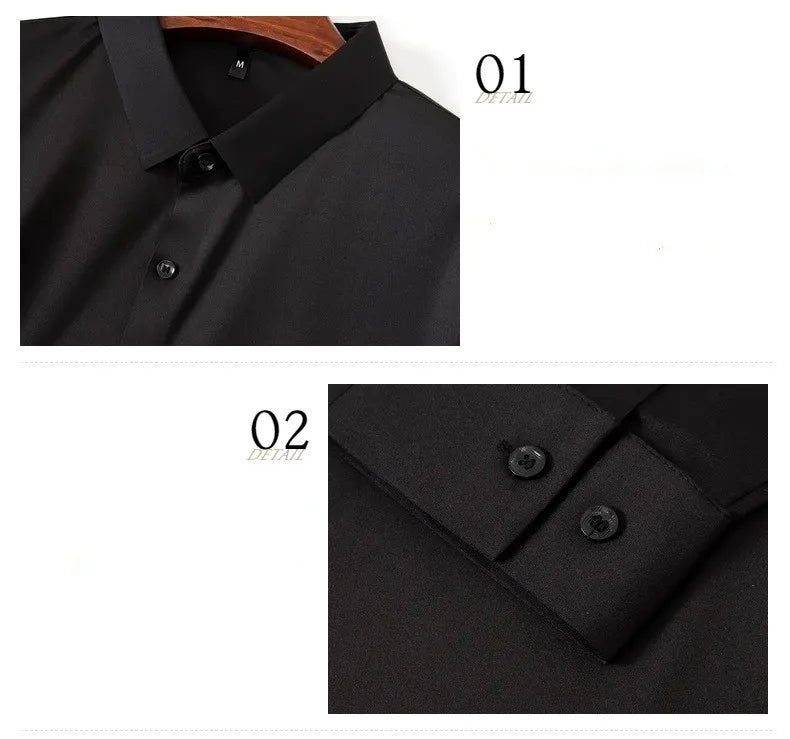 Chemise Habillée Homme Ultra-Stretch Manches Longues Anti-Froissé Douce Blanche Business Formel Élégante Confortable Intemporelle – Chemise Business Premium Ultra-Stretch Anti-Froissé Manches Longues Blanche | Mode Homme Business Formel Premium