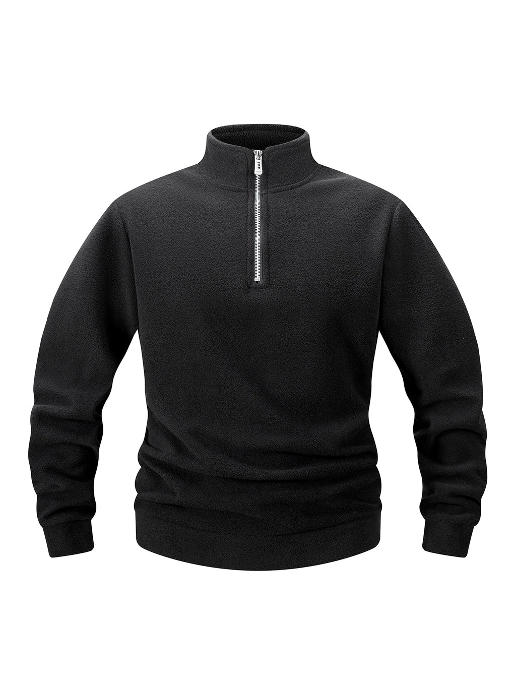 Herren-Sweatshirt, Fleece, Freizeit, Stehkragen, Viertelreißverschluss – Klassischer, bequemer Sportpullover, Übergröße 3XL | Herrenmode