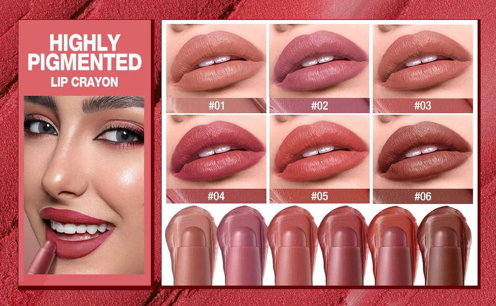 Rouge à Lèvres Mat Hydratant – Stylo Rotatif Facile à Appliquer | Waterproof Longue Tenue