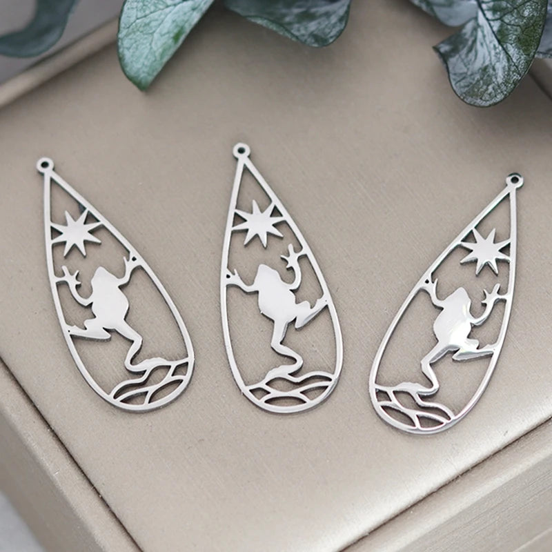 Lot 3 Breloques Animaux Acier Titane DIY – Renard, Lapin, Chat, Cygne, Dragon, Serpent & Plus | Pendentifs Bijoux Fait Main Bracelet & Collier