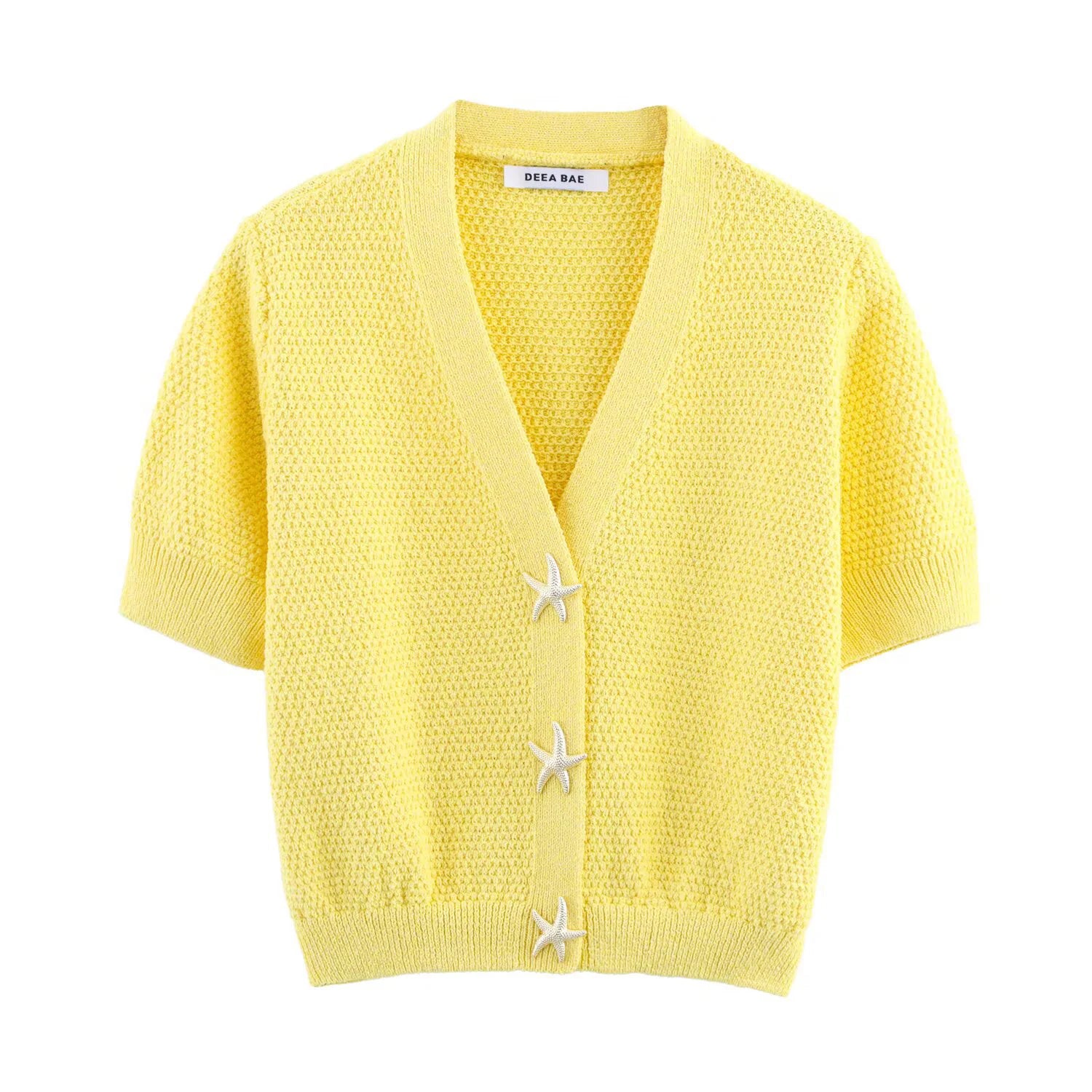 Cardigan Tricoté Col V Style Japonais - Doux Polyvalent Couleur Unie Été Femme | DEEABAE 2025
