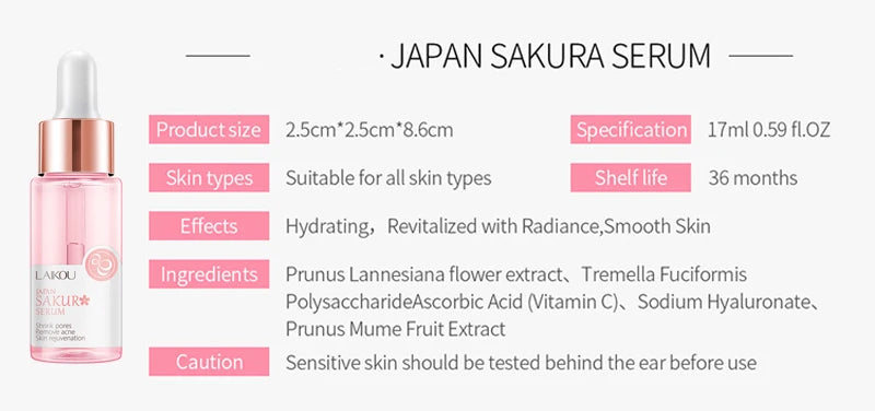 Kit Skincare Coréen LAIKOU Sakura – Nettoyant, Masque Yeux & Lèvres, Hydratation Intense | Routine Beauté K-Beauty Complète