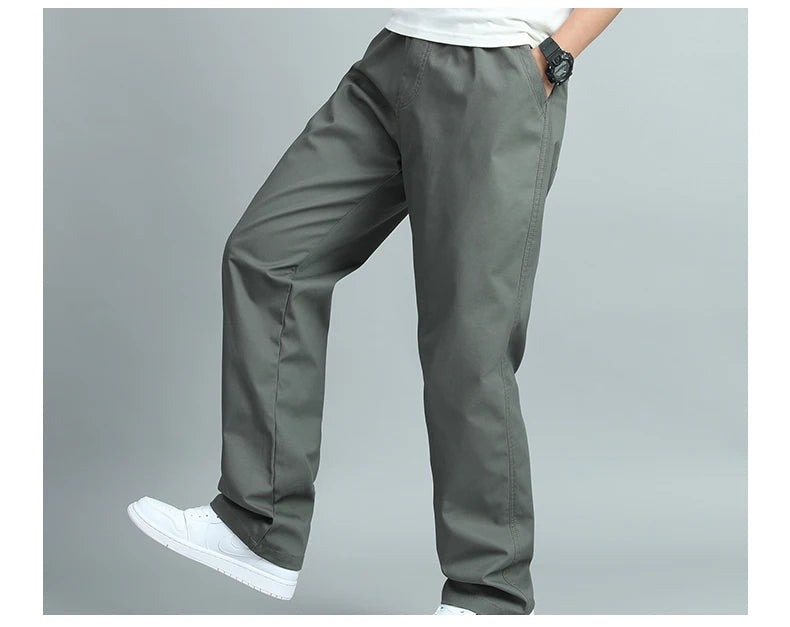 Herren Übergrößen Hose Baumwolle Casual Loose Fit Gerader Schnitt Cargohose – Sommer Herbst | Herrenmode Bequem