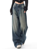 Jean Baggy Femme Taille Haute Boutons Vintage Style Américain Slim Casual Automne – Duomofu | Jean Chic Décontracté Mode