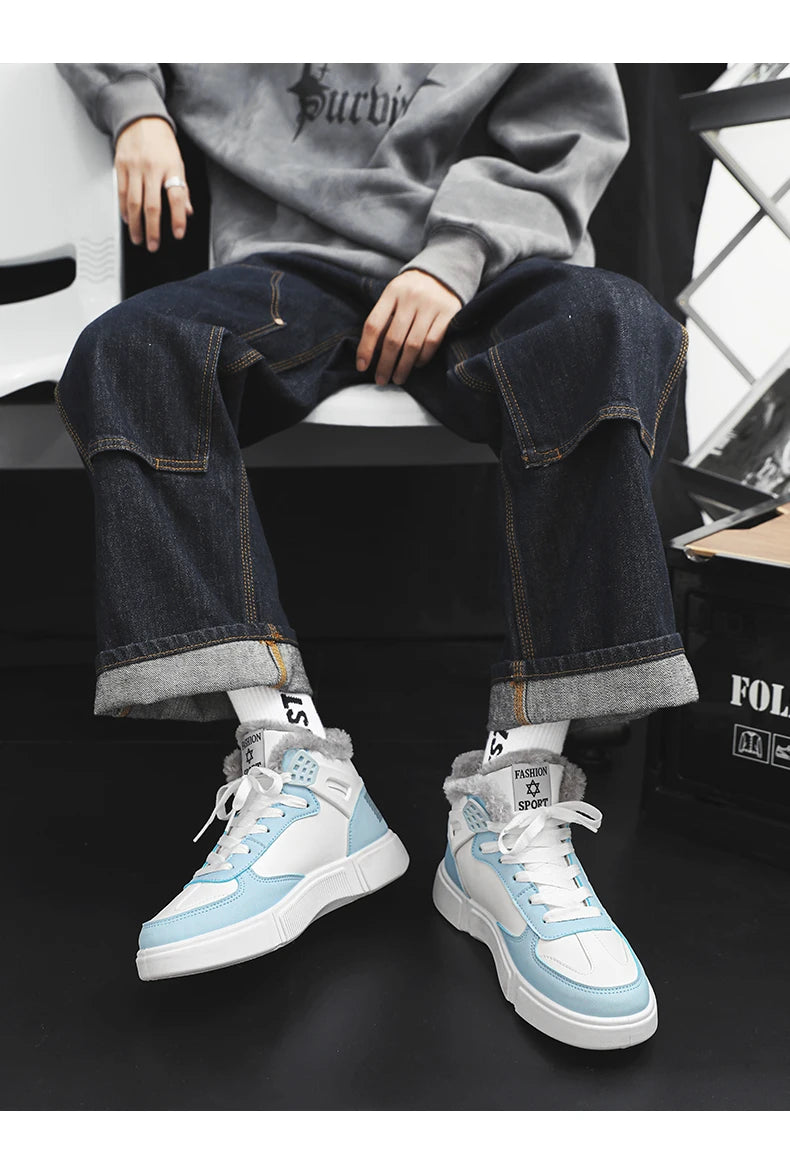 Boots Hiver Homme Waterproof Plush Non-Slip 2023 – Sneakers Chauds Tenis Masculino