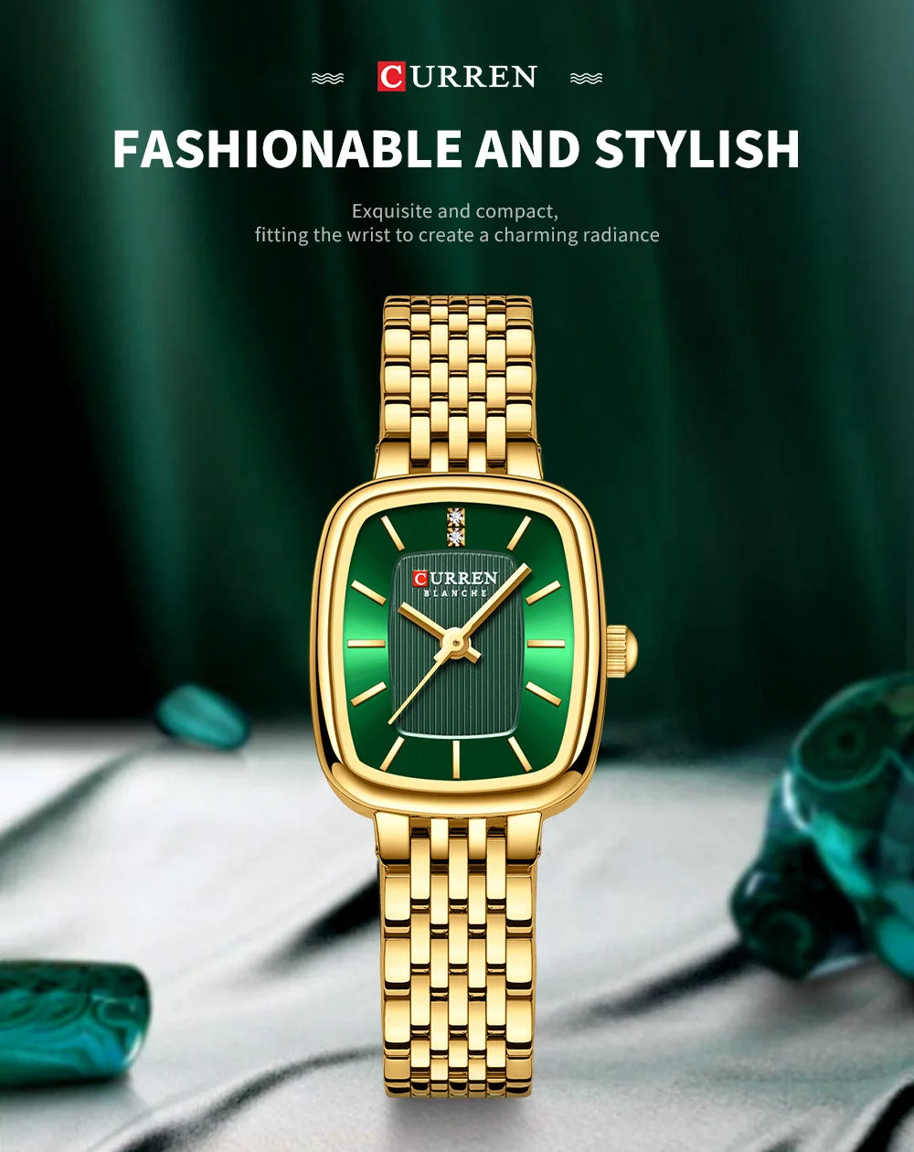 Montre Femme CURREN Dress Fashion Quartz – Bracelet Acier Simple Élégante Intemporelle