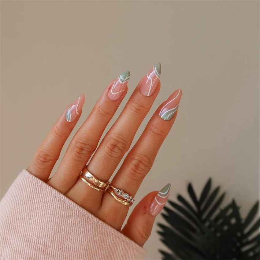 24 Faux Ongles Ballerina & Coffin Amovibles – Manucure Prête à Porter, Forme Amande & Coffin | Décoration Ongles Femme & Fille