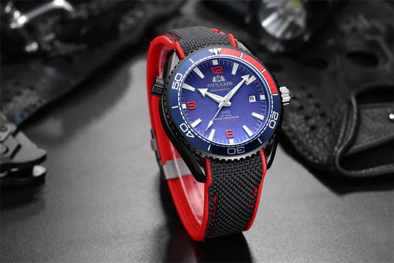 Herrenarmbanduhr Automatik Mechanisch Luxus – Gummiarmband Leuchtend Wasserdicht Kalender