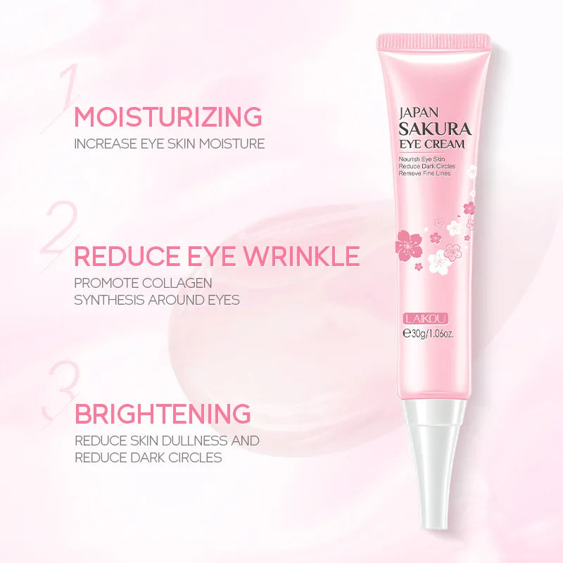 Kit Skincare Coréen LAIKOU Sakura – Nettoyant, Masque Yeux & Lèvres, Hydratation Intense | Routine Beauté K-Beauty Complète