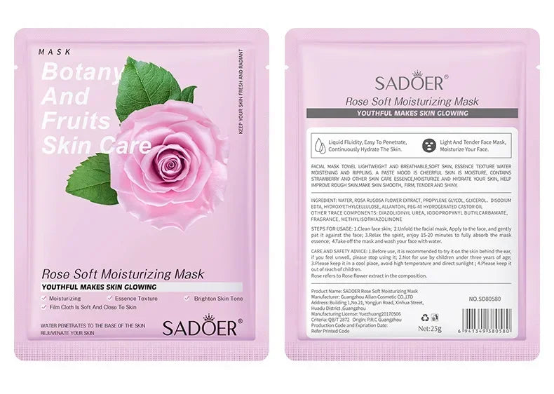 Set 8 Masques Visage Naturels - Hydratation & Fermeté K-Beauty
