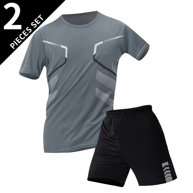 Ensemble Sport Homme Séchage Rapide Grande Taille T-Shirt + Short Lot 2/4/6 Pièces Loisirs Running Fitness Casual Ado – Pack Sport Économique | Mode Homme Sport Premium