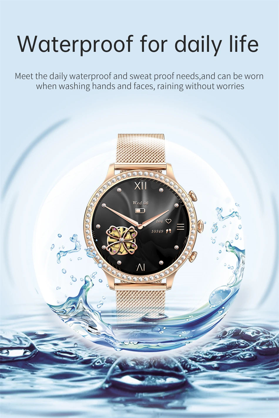 Montre Connectée Femme LIGE 2026 – Appels Bluetooth, Cadran Personnalisable & Suivi Cardio | Étanche Sport & Fitness | Cadeau Femme