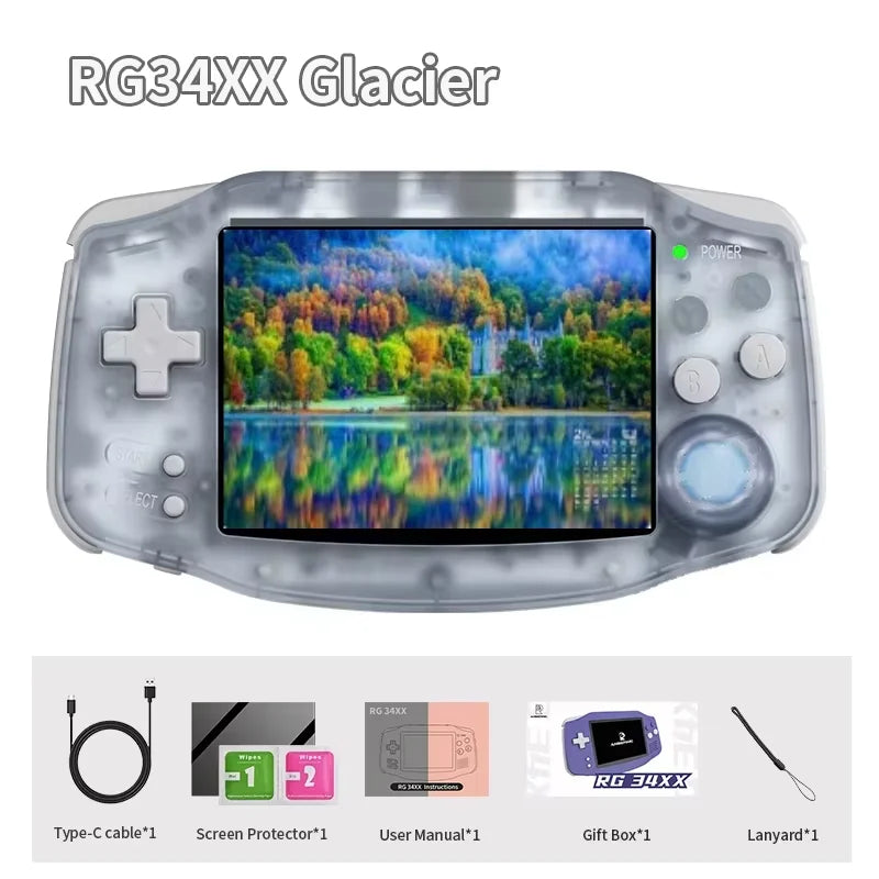 ANBERNIC RG34XX Console de Jeu Portable Rétro – Écran IPS 3.4'' HD | Linux, WiFi, Bluetooth, PSP