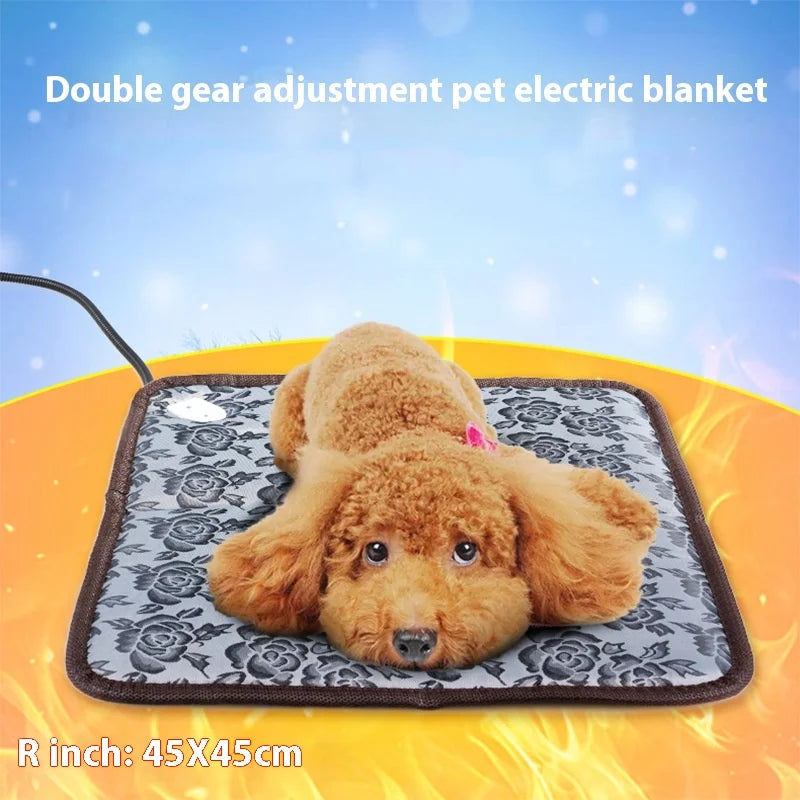 Couverture Chauffante Électrique Animaux Imperméable Anti-Morsure Résistante – Température Constante Réglable | Tapis Chauffant Chien Chat