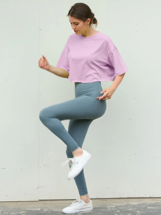 Top Sport Femme Y2K Manches Courtes – Yoga, Danse & Fitness | Coupe Ample Tendance | T-Shirt Sportif Polyvalent Été
