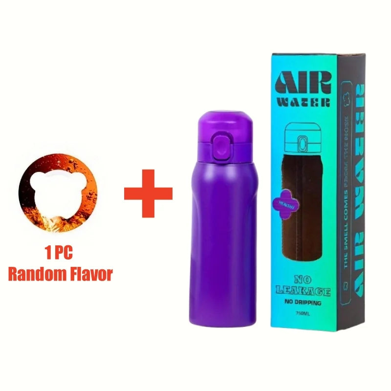 Gourde Isotherme Inox Sport + Pods Arômes Fruits Offerts – Hydratation Savoureuse | Fitness, Gym & Outdoor | Portable