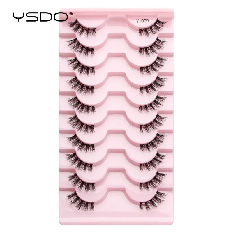 Faux Cils Mink 3D YSDO – Lot 3/5/10 Paires | Maquillage Dramatique Naturel