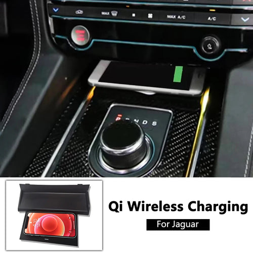 Chargeur Sans Fil Voiture Jaguar XE XF XFL F-Pace 2016-2018 – Charge Rapide Console Centrale