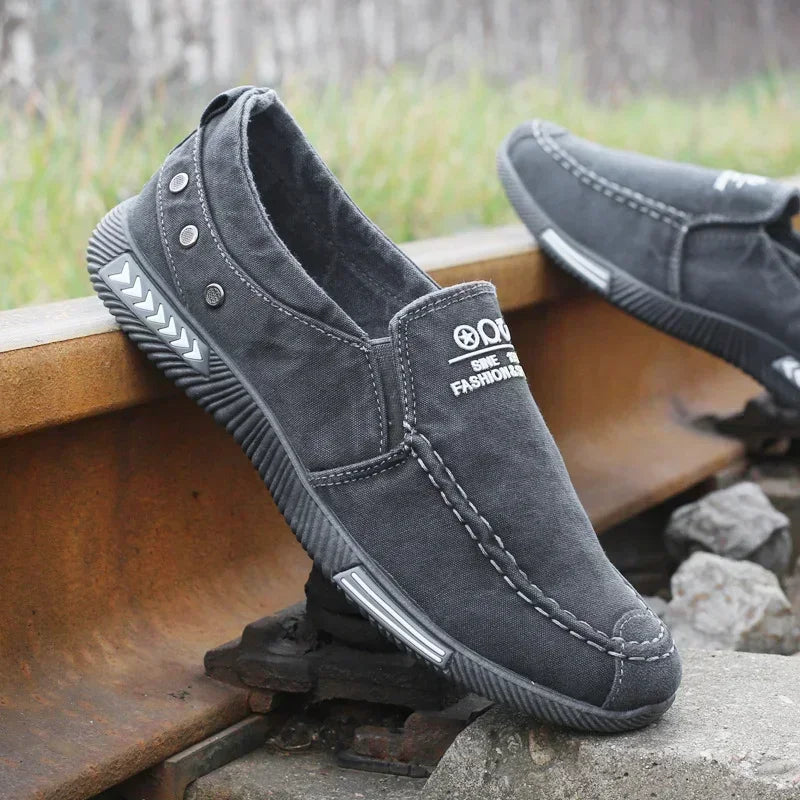 Sneakers Canvas Denim Slip-on Vintage Homme 2025 – Conduite Moccasin Loafers Outdoor