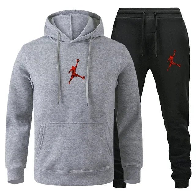 Herren Jogginganzug 2-teilig Langarm Sweatshirt + Freizeithose Fitness Sport Herbst Winter Fashion Bequem Trendig Zeitlos – Premium Jogginganzug 2-teilig Sport Casual Herbst Winter | Herrenmode Sportswear Premium