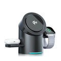 Chargeur Qi2 3-en-1 Multifonction Tactile Rotatif – iPhone 16 15 14 Pro Max iWatch Écouteurs