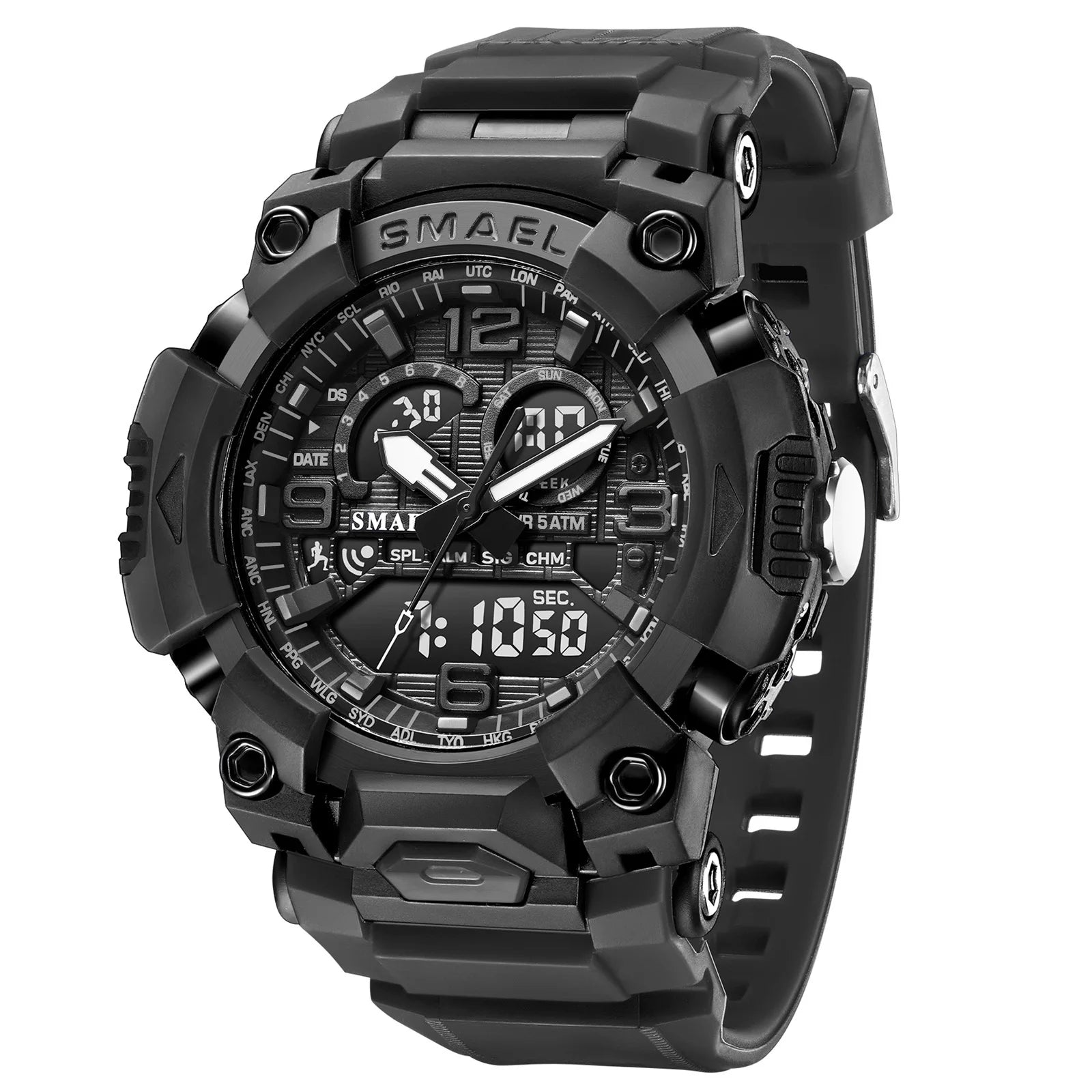 Montre Homme SMAEL 8099 Militaire Digital Sport – Étanche 50M LED Chronographe Antichoc