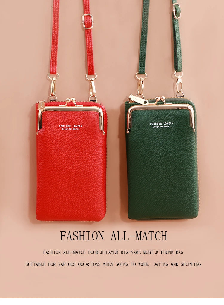 Mini Sac Bandoulière Femme Cuir Mat – Pochette Messenger Clutch Téléphone Tendance