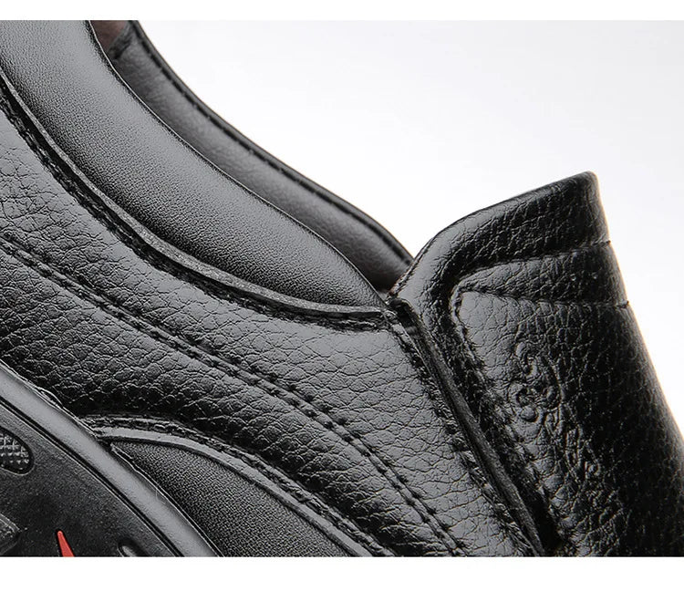 Mocassins Cuir Noir Homme Grande Taille – Chaussures Dress Designer Semelle Douce Printemps