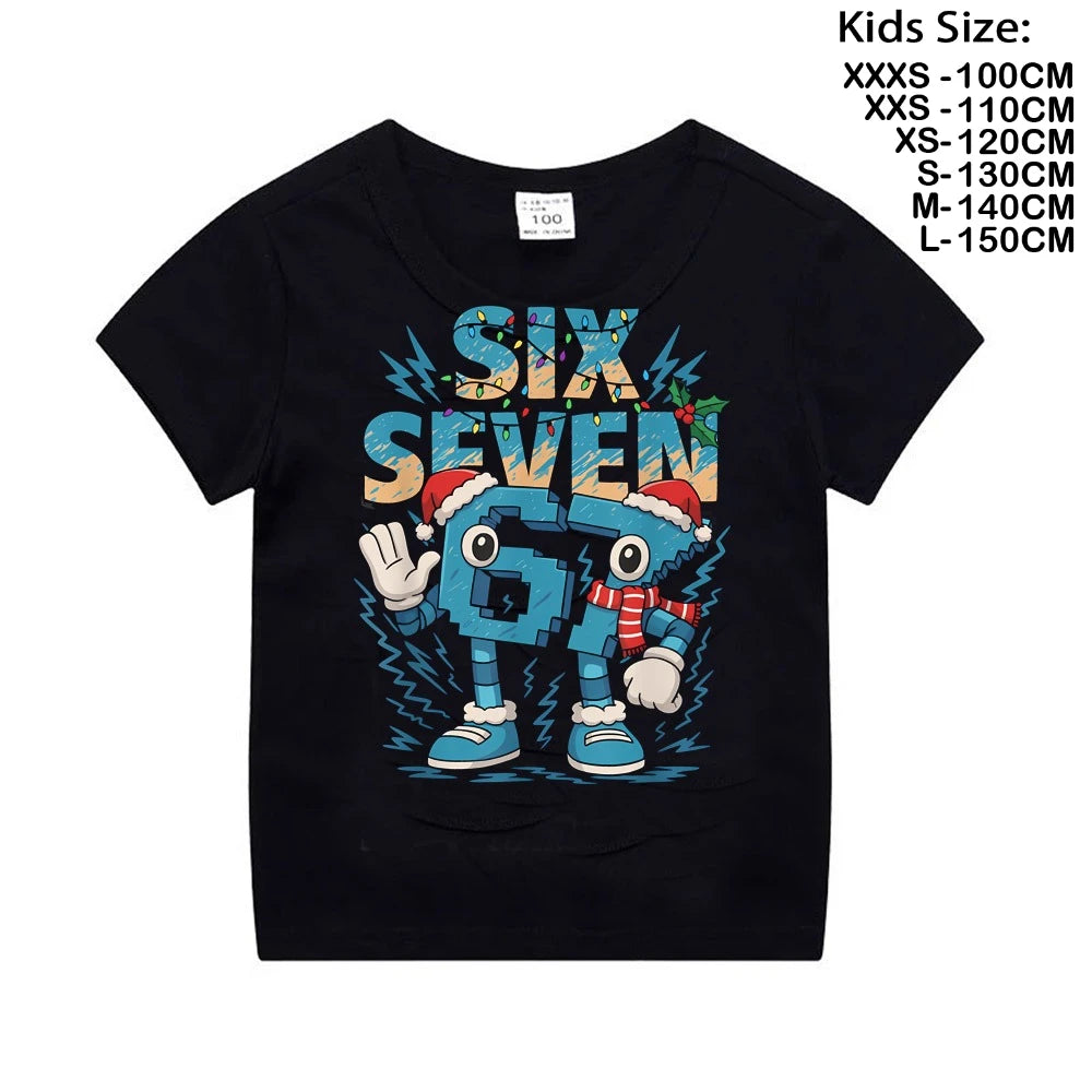 T-Shirt Enfant BrainRot Mème Gamer Drôle 67 Six Seven Italian Brainrot Gaming Y2K Humour Viral TikTok Garçon Ado Tendance – Tee Shirt BrainRot Premium Gaming | Mode Enfant Gaming Viral Premium