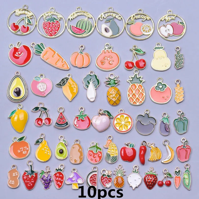 Pendentifs Émail & Breloques Fleurs Mix DIY – Matériaux Bijoux Fait Main en Vrac | Lot Assortiment Bracelet & Collier | Idéal Créatrices & Revendeuses