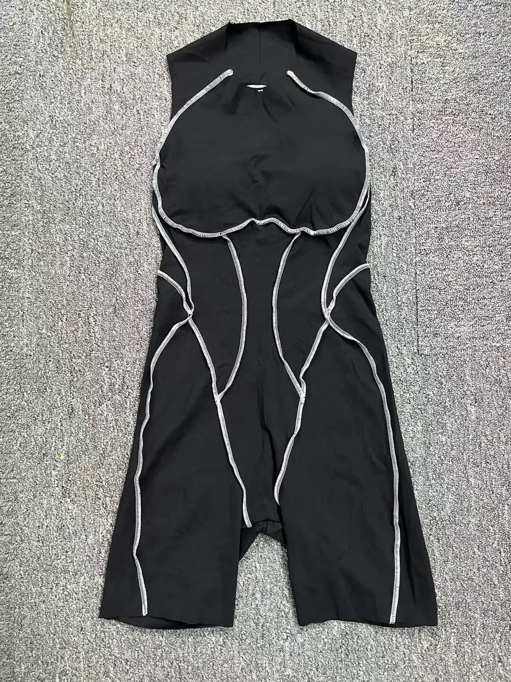 Bodysuit Yoga Push-Up Rembourré Bicolore - Combinaison Short V Butt Gainante Gym & Fitness Femme