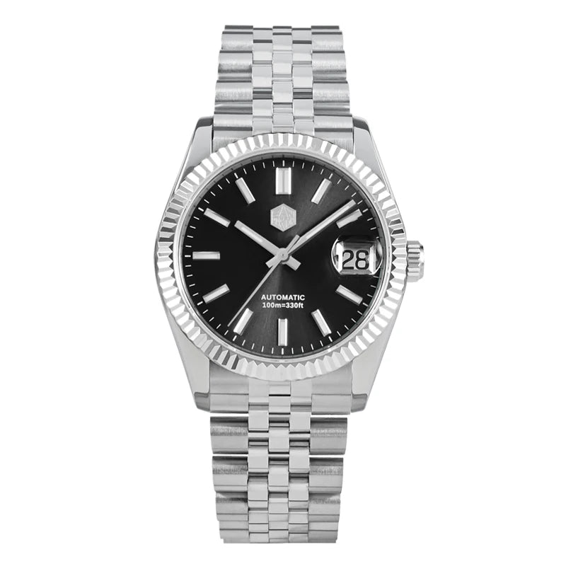 Montre Homme Luxe San Martin 36.5mm Automatique Verre Saphir Étanche 100m BGW9 – Dress Watch Fashion