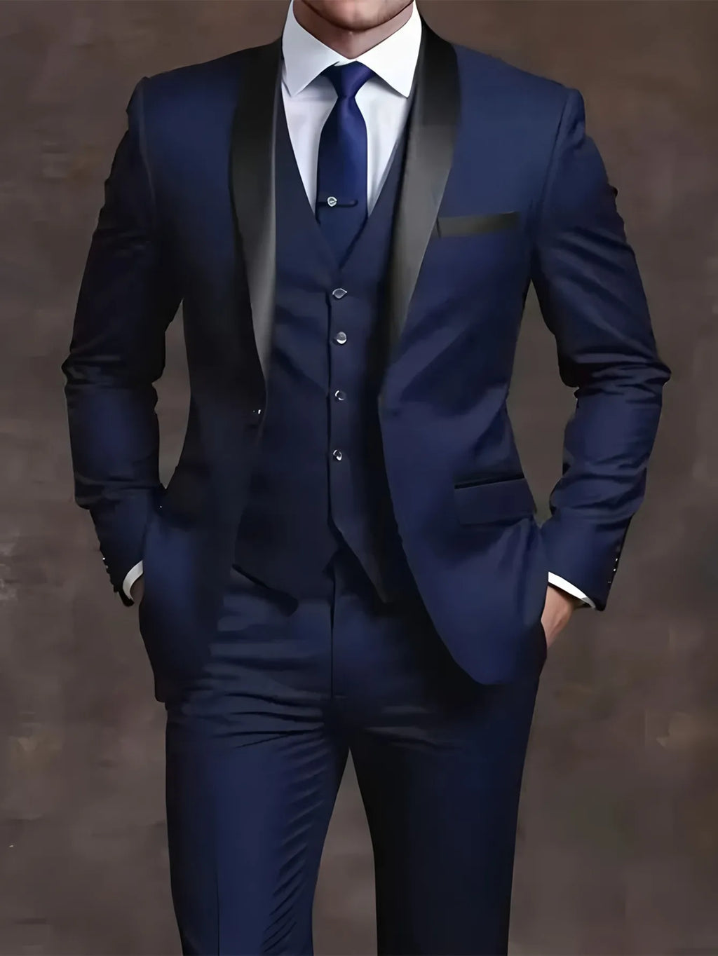 Costume Homme Slim Fit Noir – Ensemble Tuxedo Élégant Mariage & Cérémonie | Mode Homme Premium
