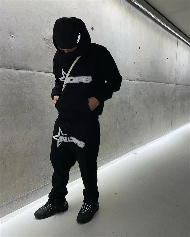 Sweat à Capuche Homme Y2K Harajuku Hip Hop Imprimé Lettres Loose Punk Rock Gothic Goth Streetwear Tendance Alternatif Urbain – Hoodie Y2K Premium Goth Streetwear | Mode Homme Y2K Alternatif Premium