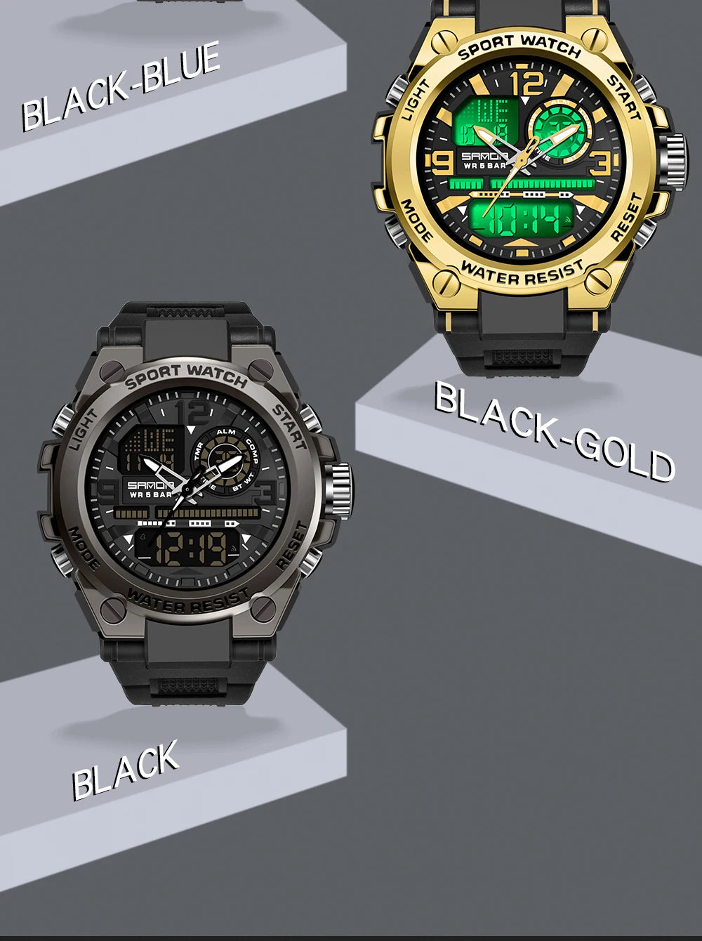 Montre Homme SANDA 6024 Militaire Sport Luxe Quartz 5ATM Étanche – Robuste & Fashion