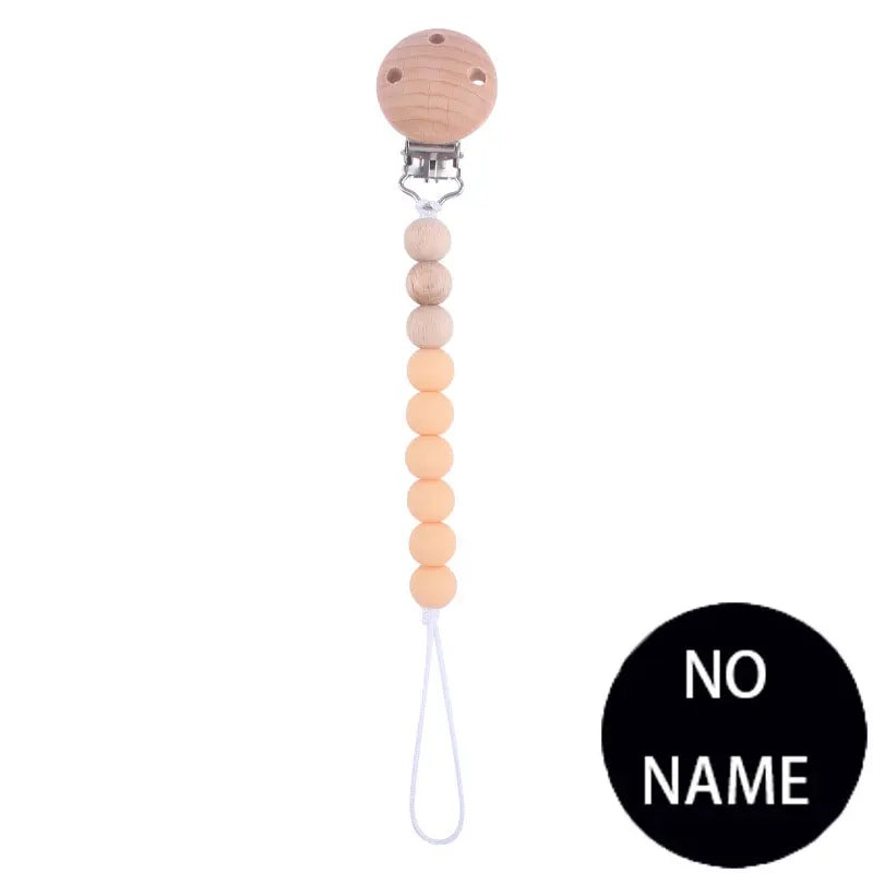 Attache-Tétine Personnalisée Prénom – Clip Silicone & Bois Fait Main Éco-Responsable Sécurisé Bébé