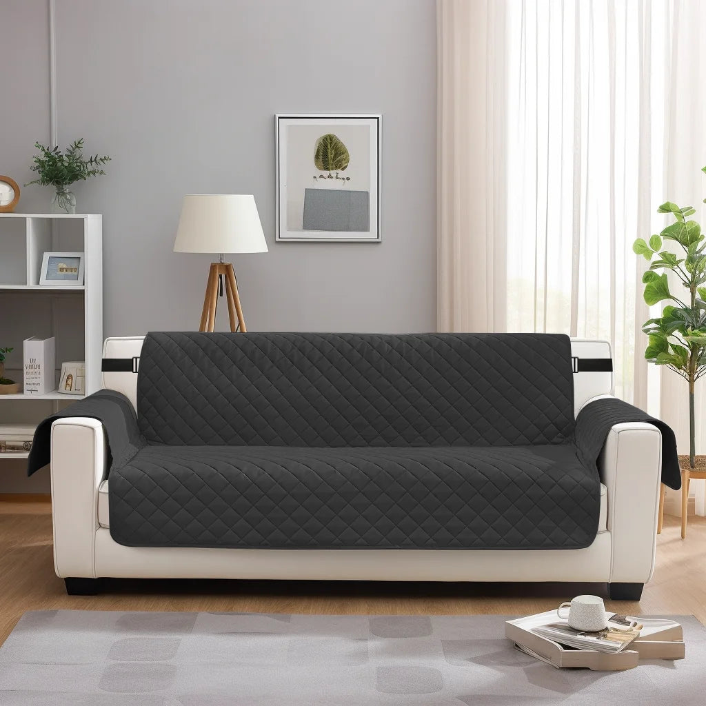 Housse Canapé Matelassée Imperméable Antidérapant Sangles Élastiques – Protège Canapé Lavable Enfants & Animaux | Déco Maison